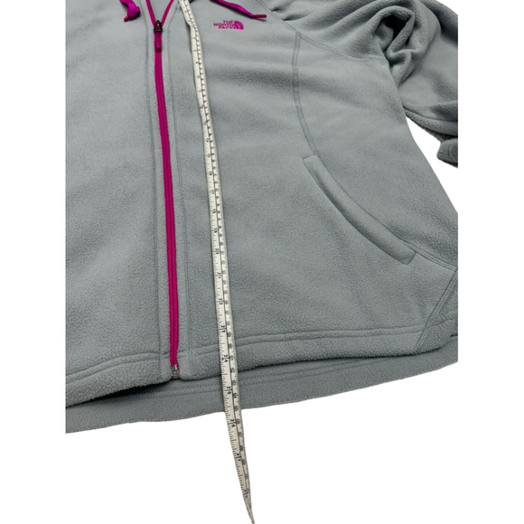 The North Face Grey Full Zip Hooded Fleece Size XL - Picture 6 of 7